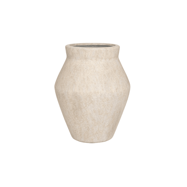 Pot Fleuri High Travertine Beige