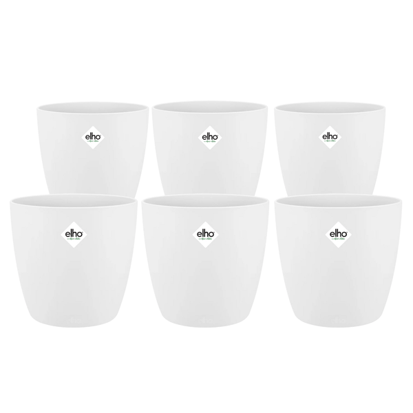 6x Pot Elho Brussels round wit kopen bij Green Bubble