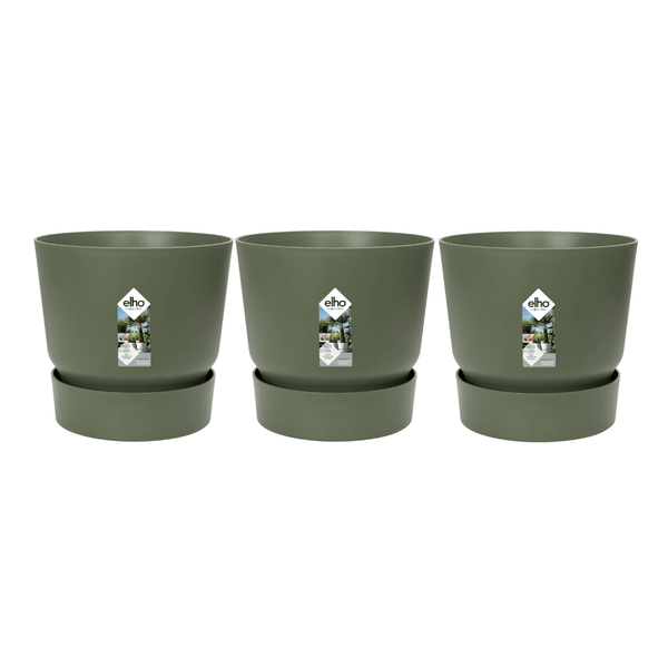 3x Maceta elho Greenville verde D30xH28 kopen bij Green Bubble