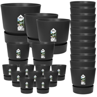 25x Pot elho Greenville zwart (9x D14x13, 2x D24xH23, 11x D30xH28, 2x D39xH37, 1x D47xH44)
